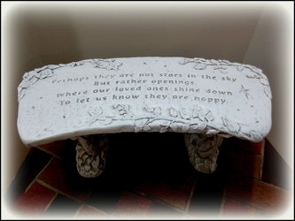 Memory Bench from Lesher's Flowers, local St. Louis Florist since 1973