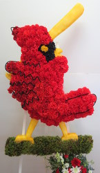 Cardinal Easel from Lesher's Flowers, local St. Louis Florist since 1973
