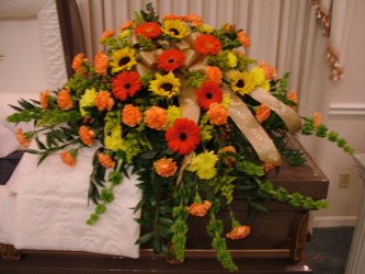 Autumn Abundance Casket Spray