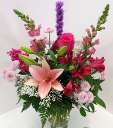 Pretty In Pink from Lesher's Flowers, local St. Louis Florist since 1973