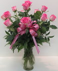 Pink Roses from Lesher's Flowers, local St. Louis Florist since 1973