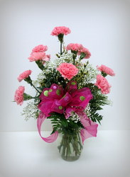 Pink Carnations from Lesher's Flowers, local St. Louis Florist since 1973