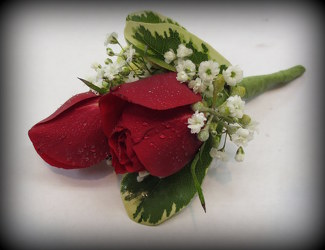 Red Mini Rose Bout from Lesher's Flowers, local St. Louis Florist since 1973