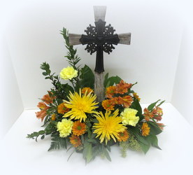 Rugged Cross from Lesher's Flowers, local St. Louis Florist since 1973