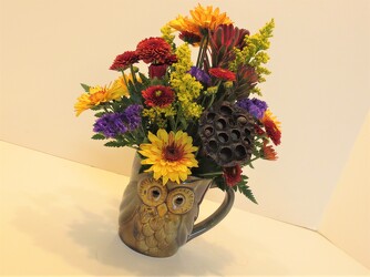 Sunflower Mug from Lesher's Flowers, local St. Louis Florist since 1973