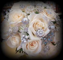 Brooch Bridal from Lesher's Flowers, local St. Louis Florist since 1973