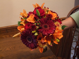 Fall Shades Bridal Bouquet from Lesher's Flowers, local St. Louis Florist since 1973