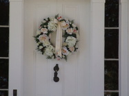 Wedding Wreath from Lesher's Flowers, local St. Louis Florist since 1973