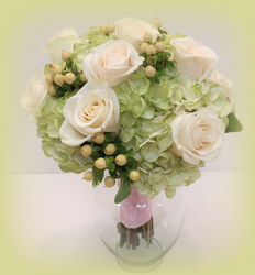 Hydrangea & Rose Bridal from Lesher's Flowers, local St. Louis Florist since 1973