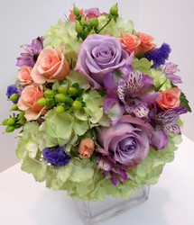 Rose and Hydrangea Bridesmaid Bouquet from Lesher's Flowers, local St. Louis Florist since 1973
