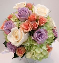 Rose and Hydrangea Bridal Bouquet from Lesher's Flowers, local St. Louis Florist since 1973