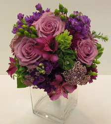 Purple Garden Bouquet from Lesher's Flowers, local St. Louis Florist since 1973