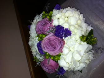 Purple and Ivory Bridal Bouquet from Lesher's Flowers, local St. Louis Florist since 1973