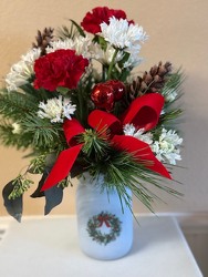 Christmas Mason Jar from Lesher's Flowers, local St. Louis Florist since 1973