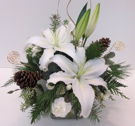 Winter Glow Arrangement from Lesher's Flowers, local St. Louis Florist since 1973